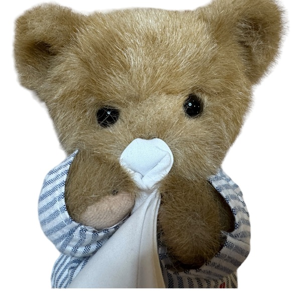 The Bearington Collection “Illie Willie”, the "Get Well Soon" Teddy Bear Blue PJ - Picture 2 of 4